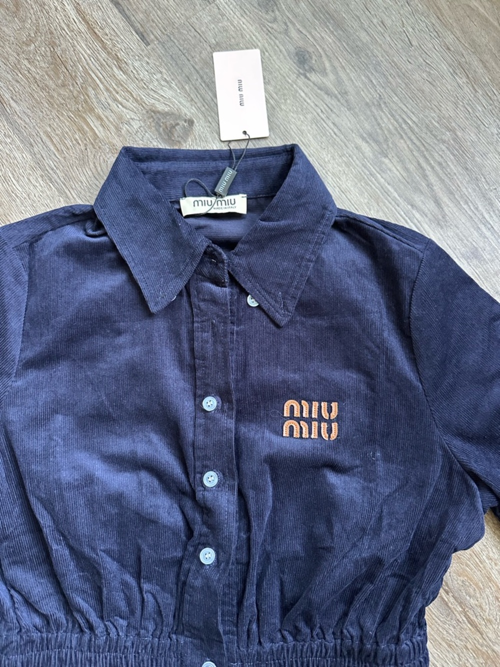 Miu Miu Navy Mini Dress - Picture 2 of 5